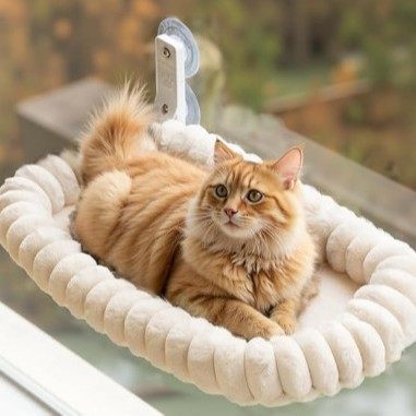 亚马逊爆款猫窝直条毛绒绒宠物窝吊床狗床狗窝宠物用品厂家设计款