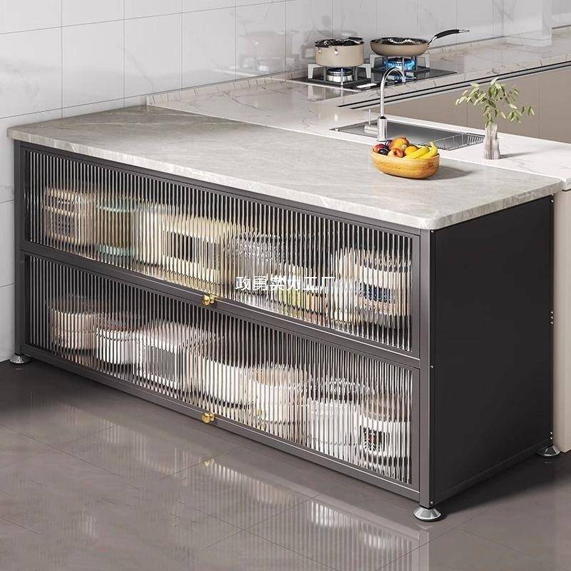 一厨房功075置物架落地多层微波炉餐边收纳靠储物柜多能墙体碗橱