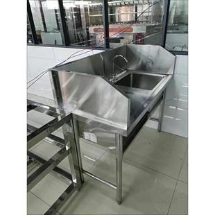 不锈钢杀鱼超市生台鲜区鸡鸭宰杀台台海鲜市槽场刨鱼带水229操作