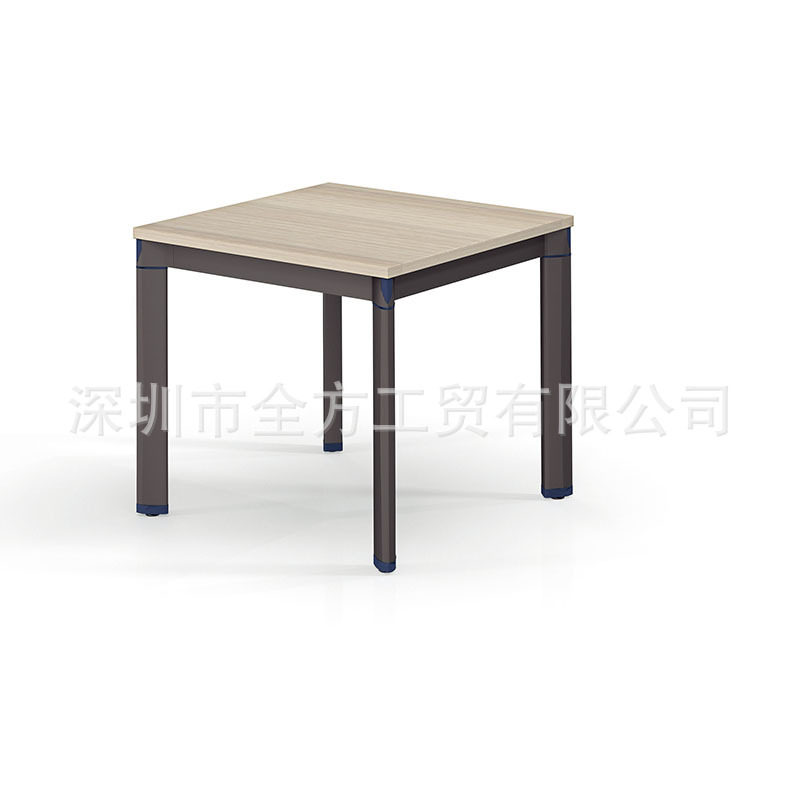 深圳工厂直供商业办公家具办公桃木色茶几小型洽谈接待正方形茶几