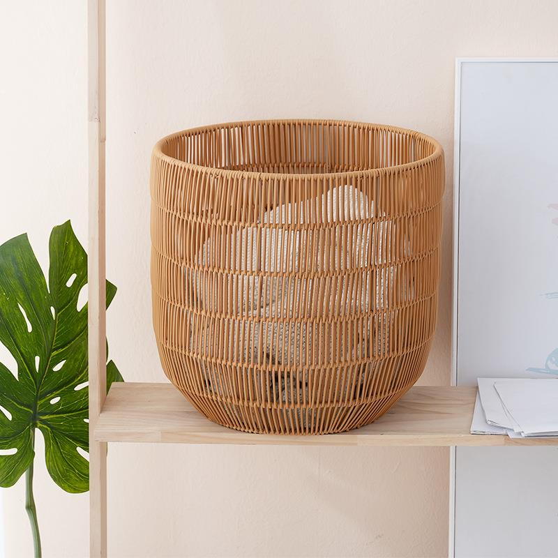 浴室卫生间室仿藤编脏衣卧可洗刷脏衣筐脏衣用服篮收纳筐家JH-050