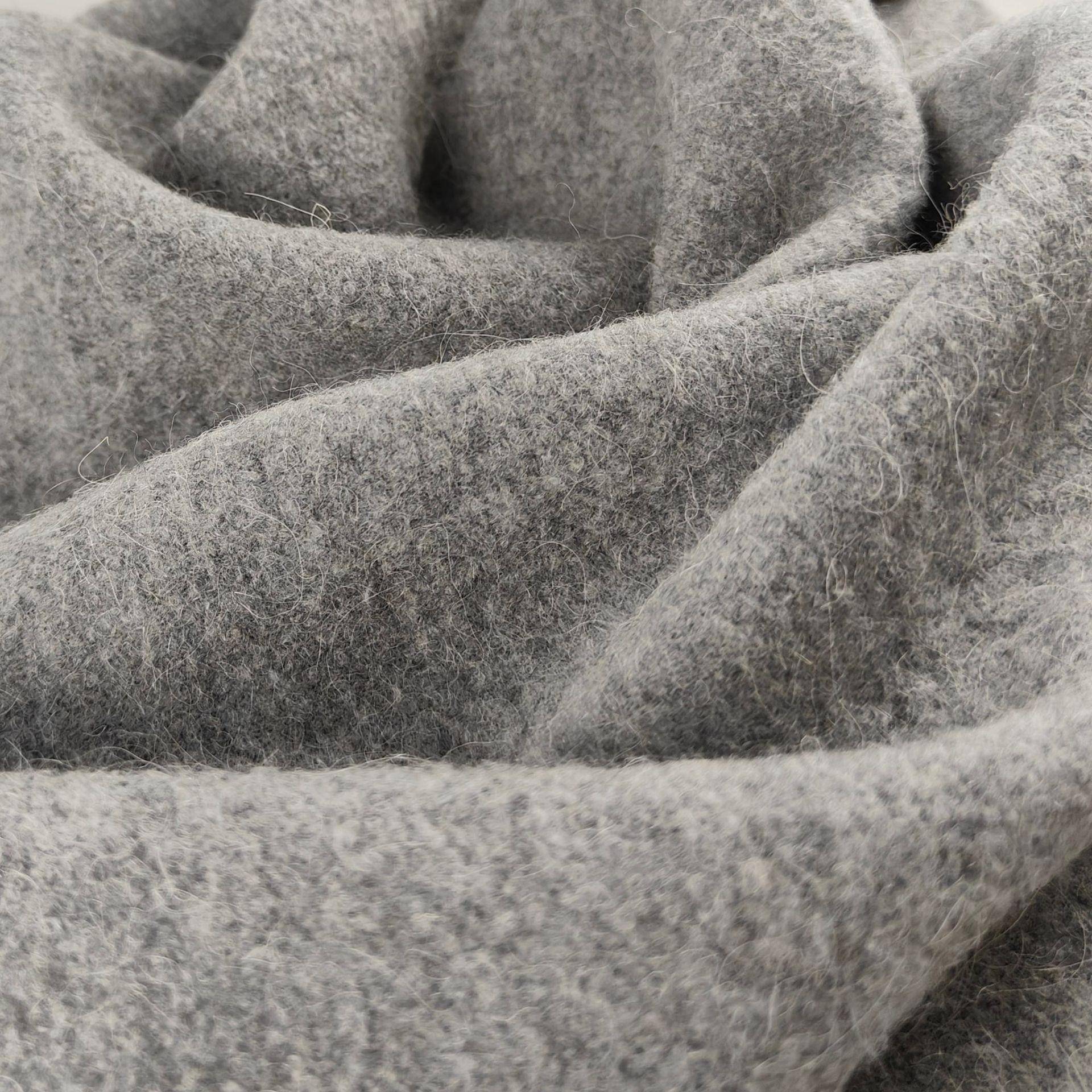 现绒感丰厚阿尔卡羊毛混纺双面WPN巴面料新款货羊毛小呢圈圈呢大