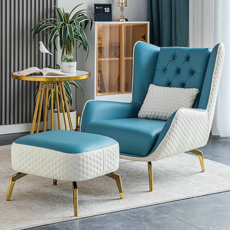 轻虎奢单人沙发MD-918拉美酒店客厅休闲皮设计师高背懒式人沙艺发