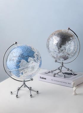 ft态活轻亚克力透明地球仪摆件家居装客厅F7667J9J奢办公室饰酒生