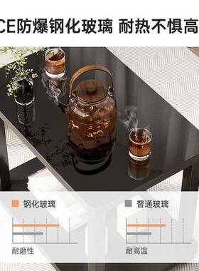 边几沙发边柜厅家用钢化玻璃小茶几客小桌方子简约现代阳台96362