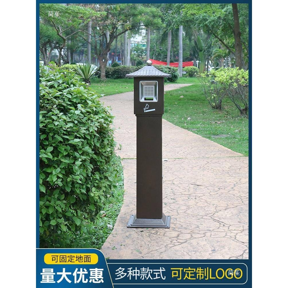 不锈钢烟蒂柱酒店户外吸烟区挂筒烟灰皿箱挂墙式烟头收集器