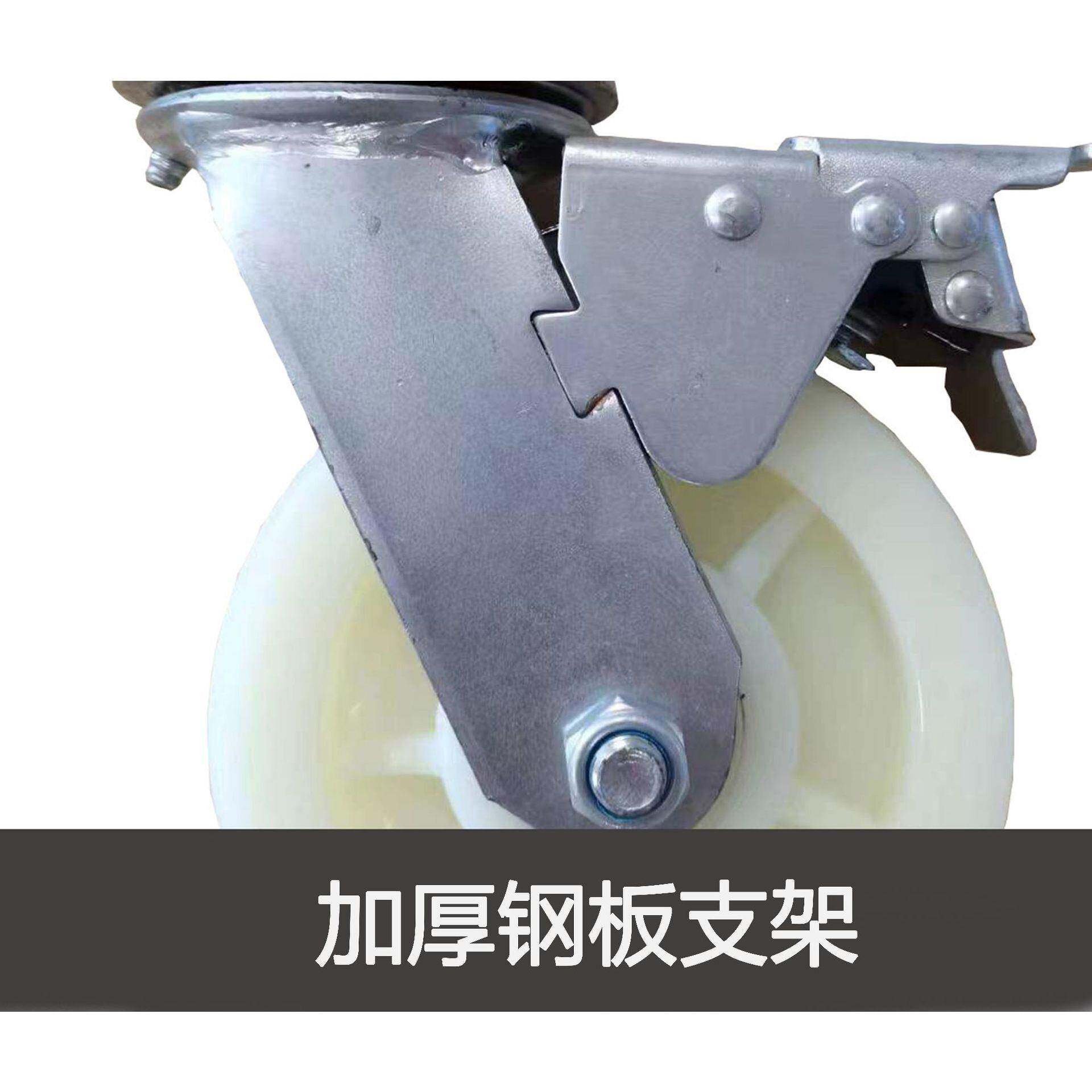 工业重橡胶6寸u8寸聚轮氨酯p脚轮平板车尼100龙型轮
