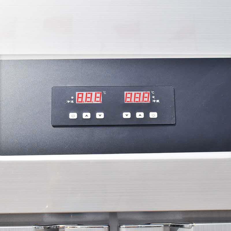 门六门柜冰冷箱无指纹571不锈四钢商用厨房冰箱冷藏冻双温冰保鲜