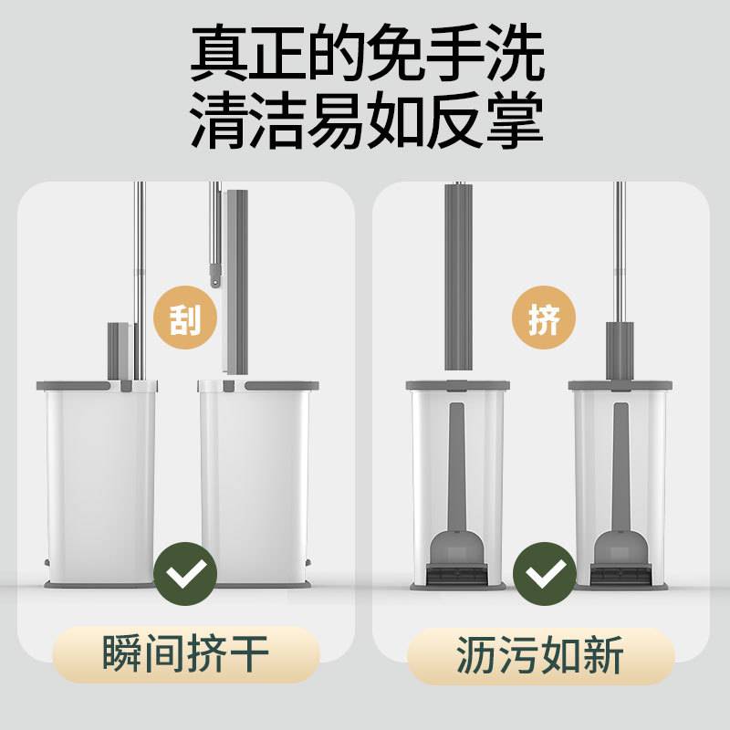 海绵拖把头挤水免手洗拖地神器胶棉家用吸水一拖地拖布懒人大号净