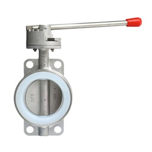 100 304不锈钢对夹手动蝶阀D71X 16P软密封不锈钢手柄蝶阀DN50