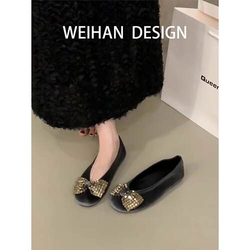 羊皮版！法式丝绒水钻蝴