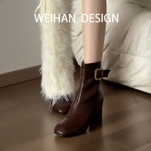 羊皮版！美拉德软皮粗跟
