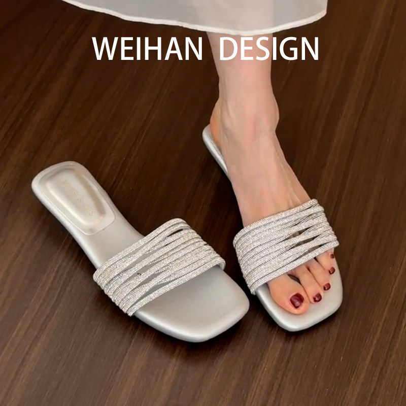 羊皮版!银色水钻细带一