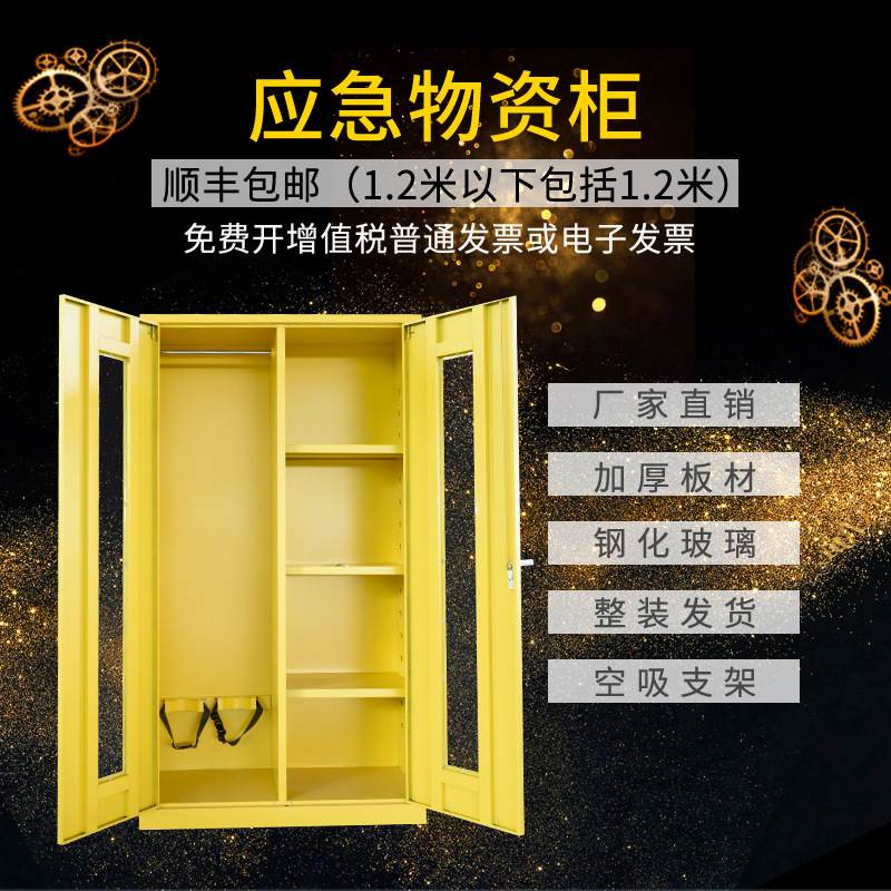 应急物资装备柜钢制防汛防疫全套紧急器材柜微型消防站安全气瓶柜