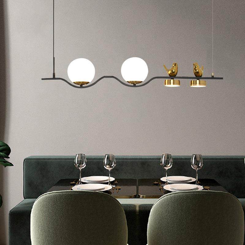 意后现代625轻奢创厅餐桌2+2小鸟吊灯时尚艺术铁餐0艺灯具225新款,家装灯饰光源,智能吊灯,淘宝优惠券,粉丝福利购,淘宝优惠卷