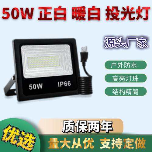 厂家直销5w投光灯户外ld广告牌工地0照明篮LYD-TPW-球e广场10l招e