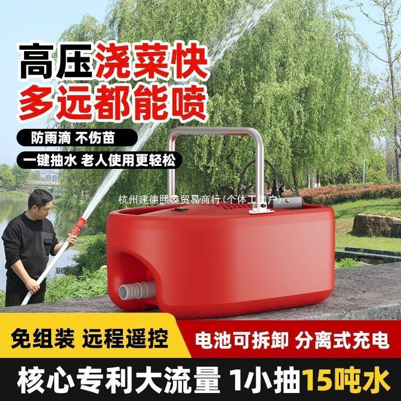 新款锂无品牌/大电船式抽水机水泵电静音农用灌自吸浇菜灌溉漂浮