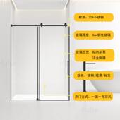 一字型淋浴一固807一移屏风房澡玻璃隔断门卫生间干洗分湿离