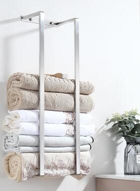 30422巾4锈室钢拉丝浴巾架毛架浴墙上立式浴巾置物架不货源