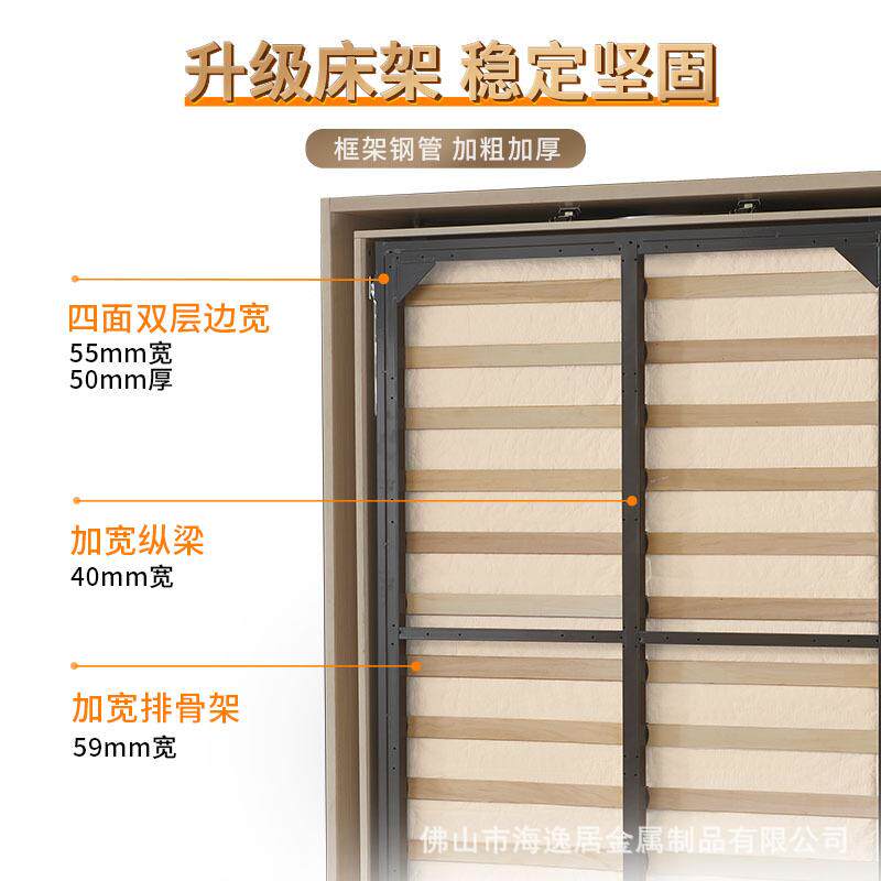 旋转XZC001多床隐形床菲一五金配件翻转书柜衣柜体折叠床功能墨床