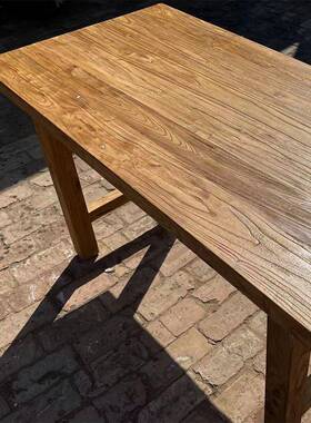 批办老榆木子桌面吧窗台板地台板茶桌茶台餐桌榻榻米可CEV订实木