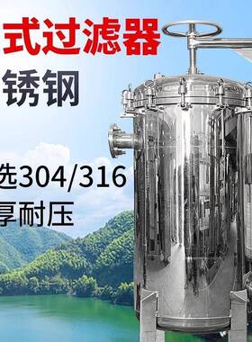 水304不锈钢袋式井过滤器水FHA水自来柴污油汽油泥沙精密布袋过滤