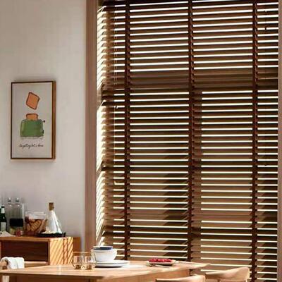 苏州实木百叶窗帘客厅卧室阳台公办室遮叶3061光木质百式帘新中风