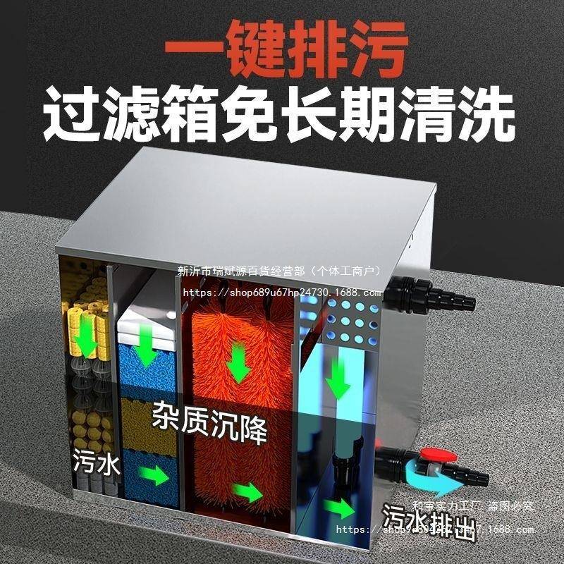 鱼鱼水循钢环系统室外锦鲤池塘见描述304不锈过滤箱净化外置大型