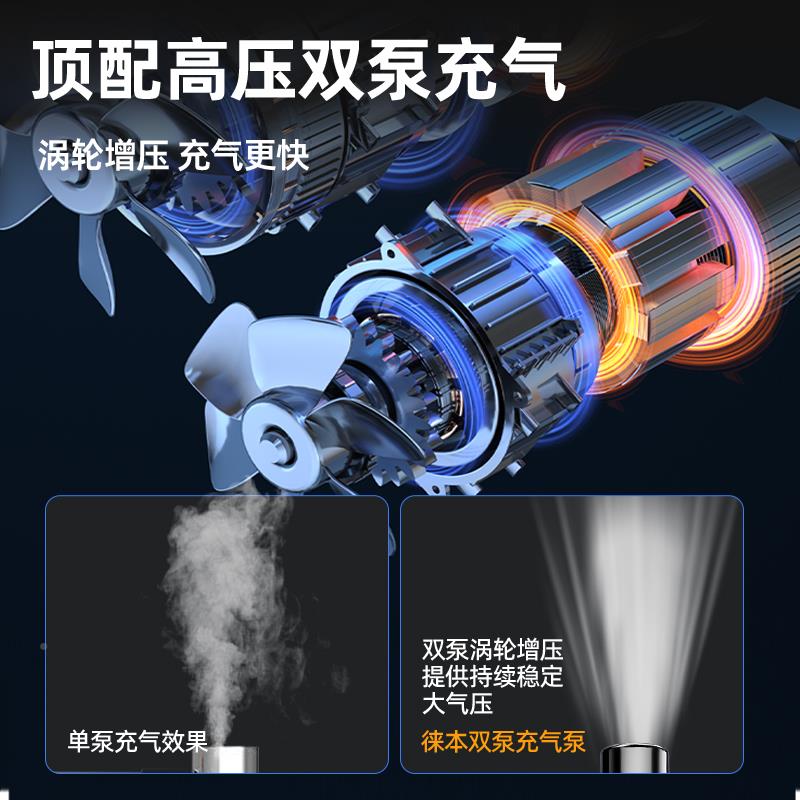 车118载气充打气泵汽车用车便携式轿测泵轮胎压加气泵电动打气表
