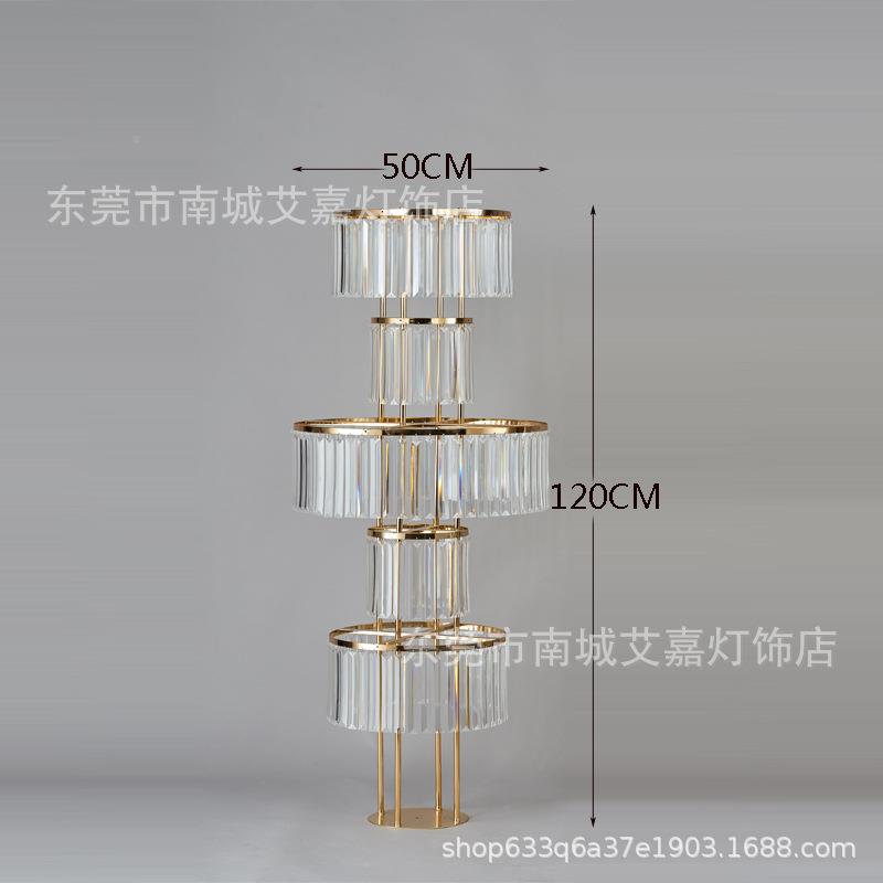 AJ025道具金色酒电镀五层礼落地花架路引宴会厅摆酒店件装饰婚堂