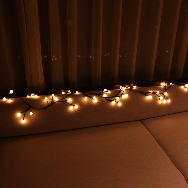 le球d24V低灯串树枝造型灯户外WYO防水黑色藤条圆海彩灯外压新品