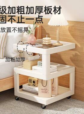 床头置物架简约现IAW代小创意家用卧室木出租房实用边几多功能收