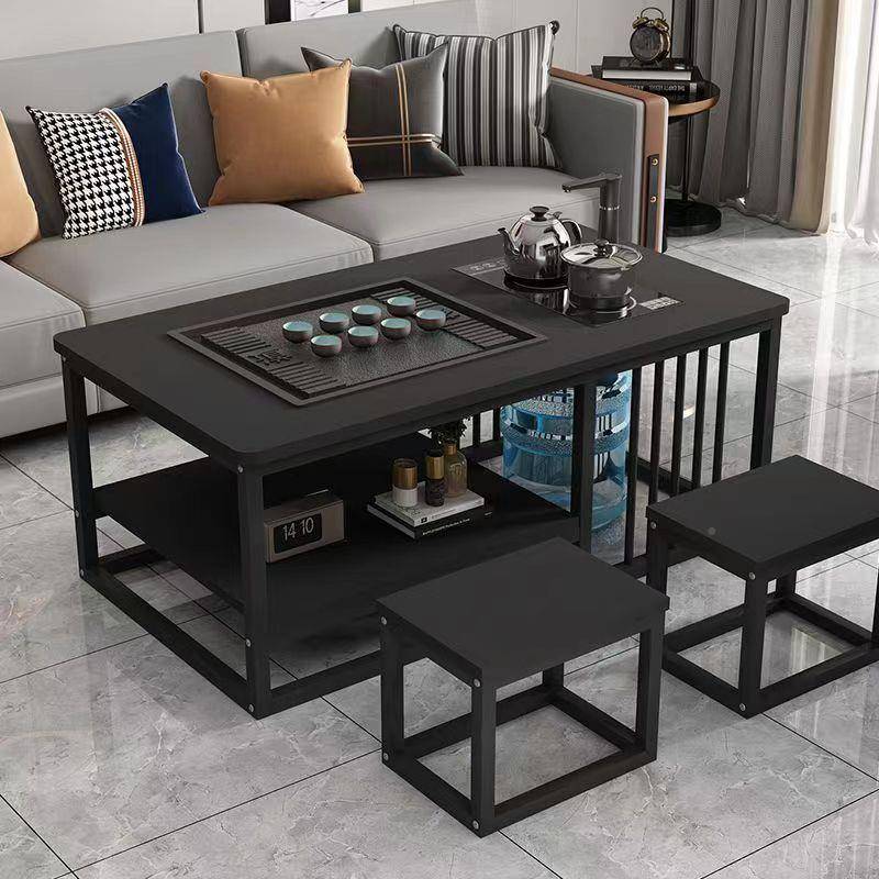 茶客厅中几式用IWN简约办公室茶台小户型功夫茶台全自动一家泡体