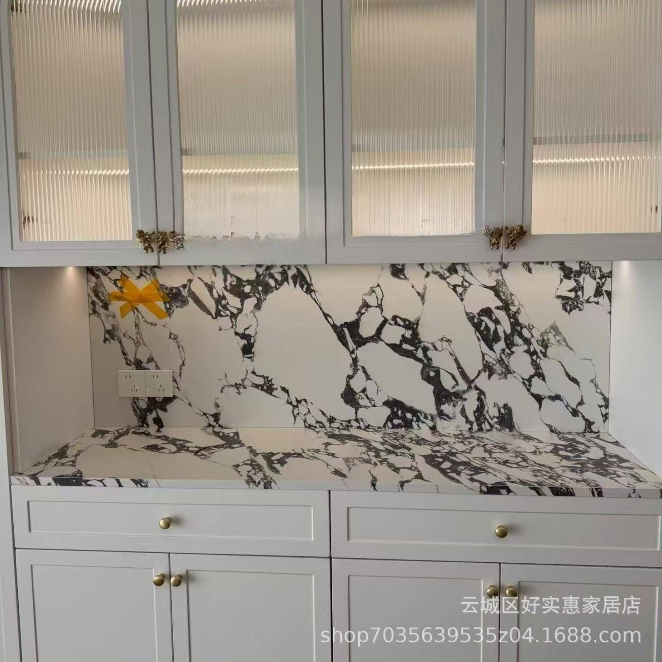 岩895面板台面面茶几餐桌吧台边桌柜餐电视柜板简约风格石纹人造