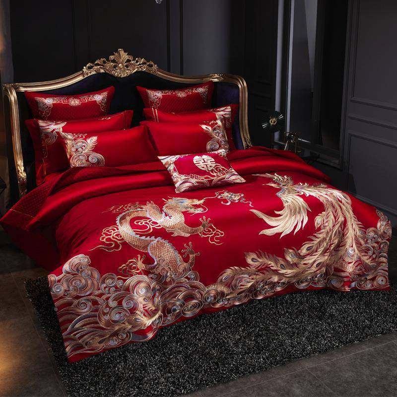 九喜DM1001狐婚家纺婚四结件100支贡缎结婚套床上用庆品叠石桥中,床上用品,婚庆床品套件,淘宝优惠券,粉丝福利购,淘宝优惠卷