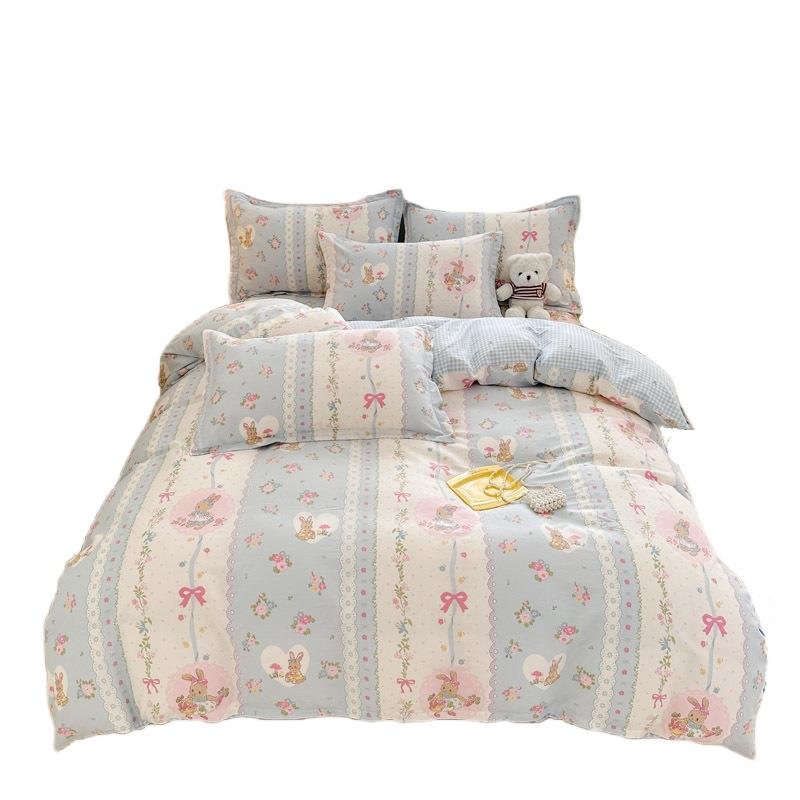 纯棉被ltao8515套单件1x50x床200320三件套四季儿童单人枕套宿舍