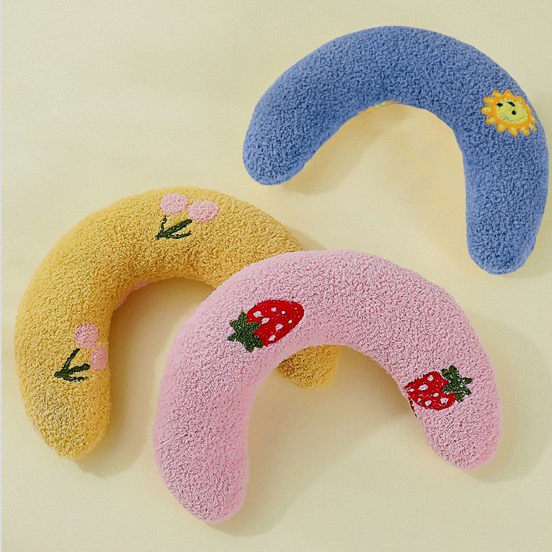 猫咪狗狗用玩具枕头柔软舒适睡觉靠垫宠物用头枕加厚充棉U型枕