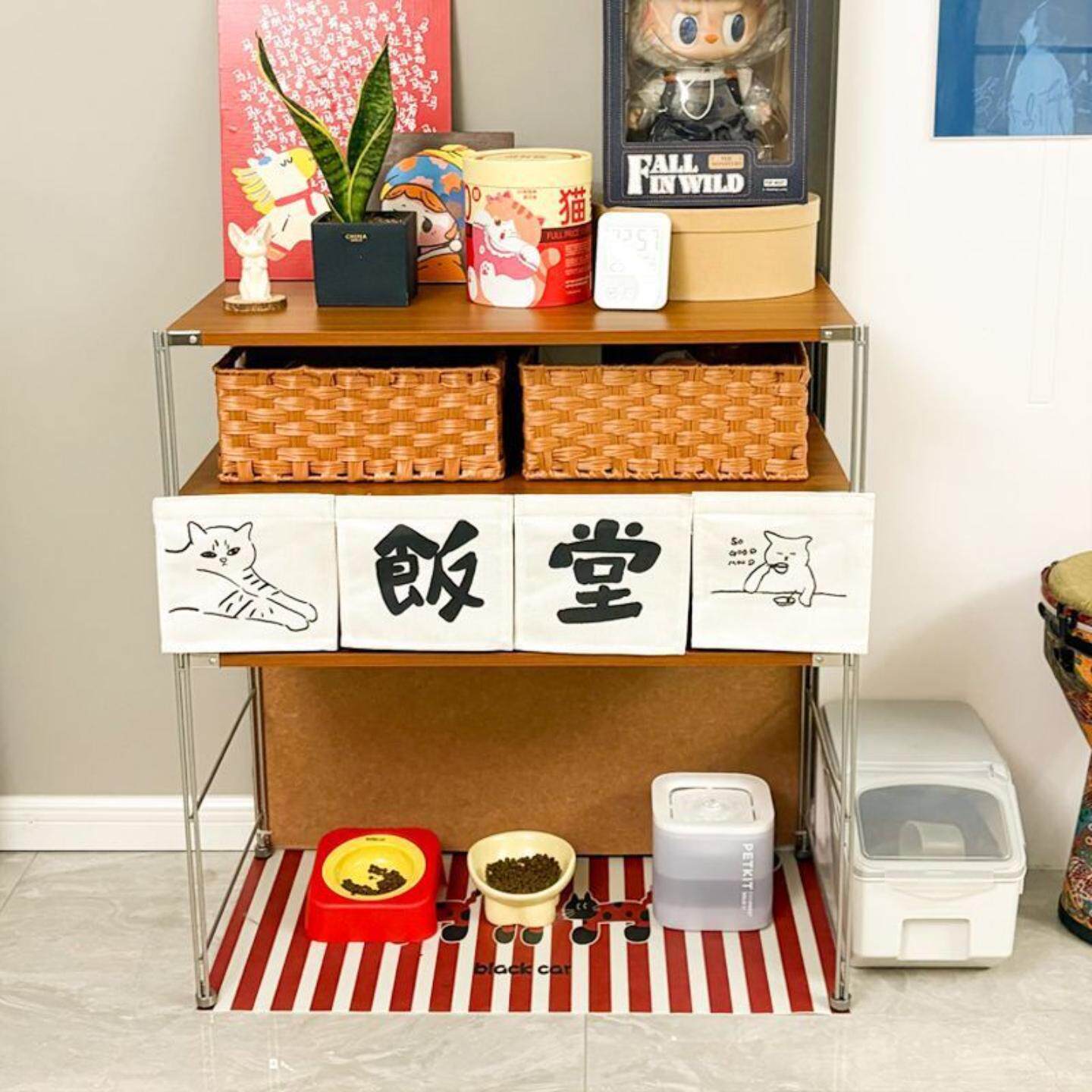 狗狗食堂多层置物架猫咪砂盆收纳