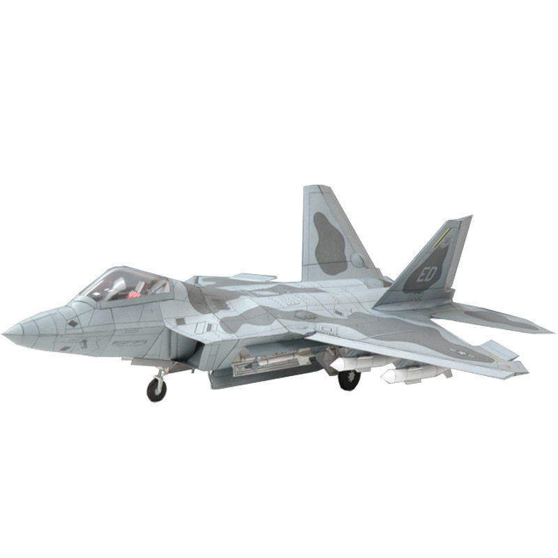 133美国F-22猛禽战斗机纸模型