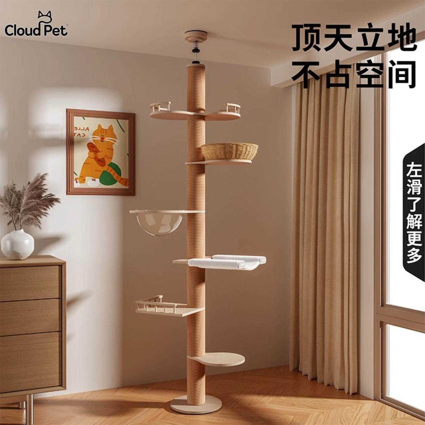 猫爬架通天柱顶天立地小户型专用
