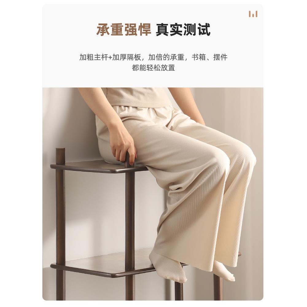 实木书架落地置物架客厅家用展示架书柜简易靠墙多层书桌旁收新品