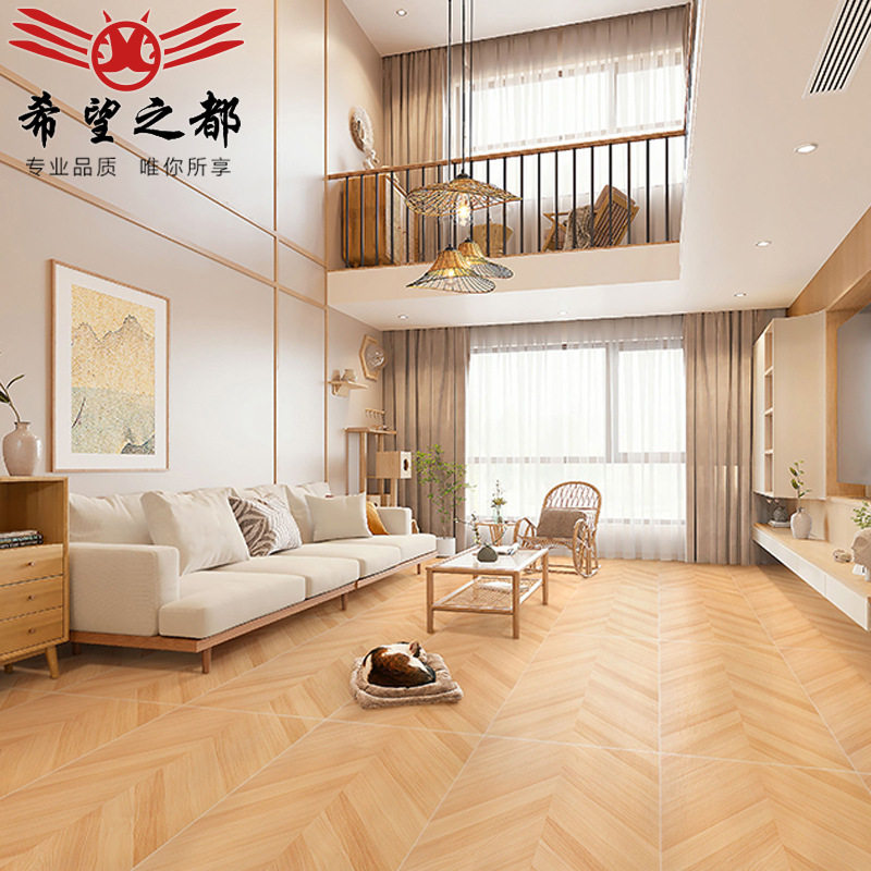 鱼骨木纹砖600x1200客厅卧室仿实木瓷砖人字拼木纹法式日式木地砖
