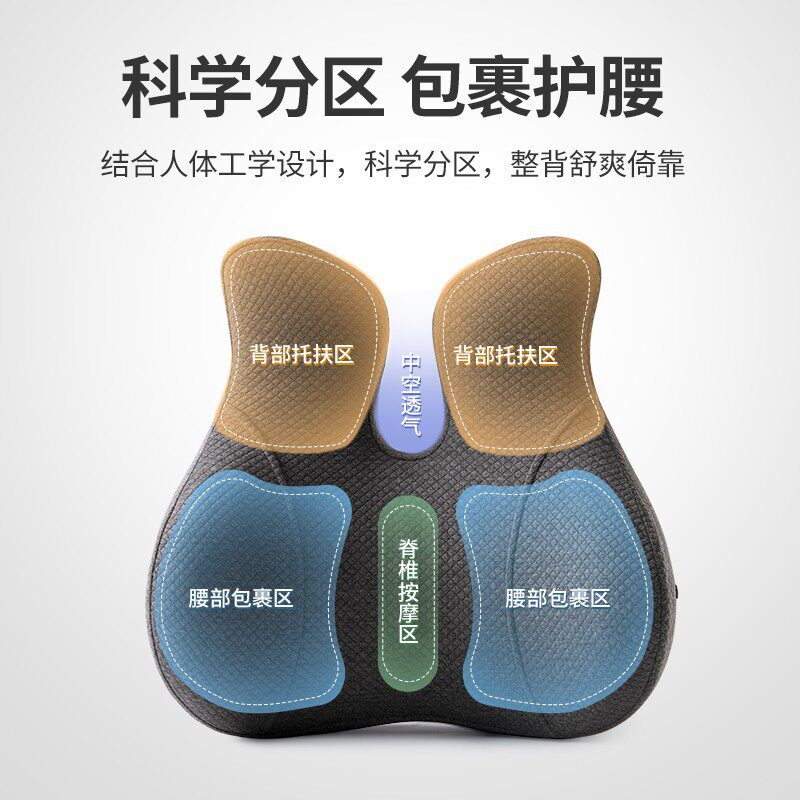 办公室腰靠护腰神器座椅靠枕垫孕妇腰垫久坐车用腰靠记忆棉靠背垫
