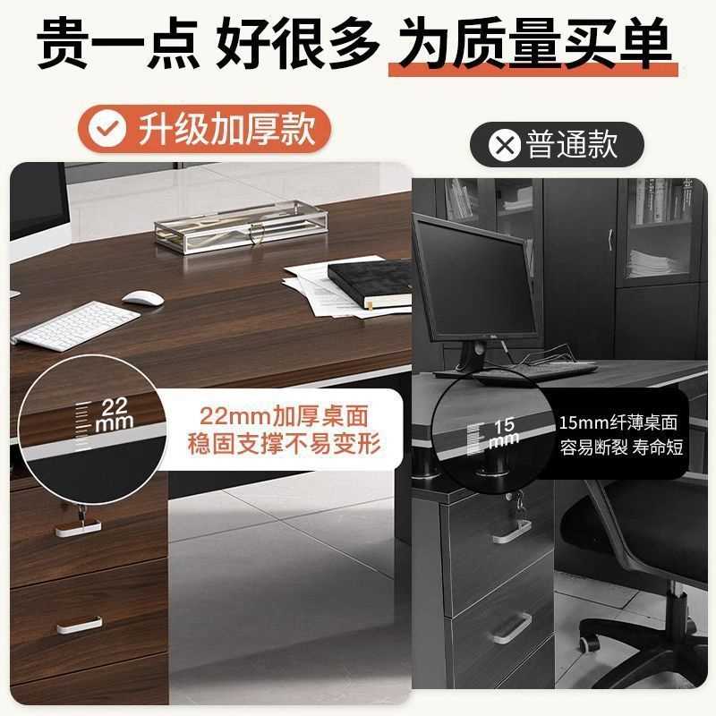双人位职员办公桌椅组合简约现代办公室老板桌对坐员工位电脑桌子
