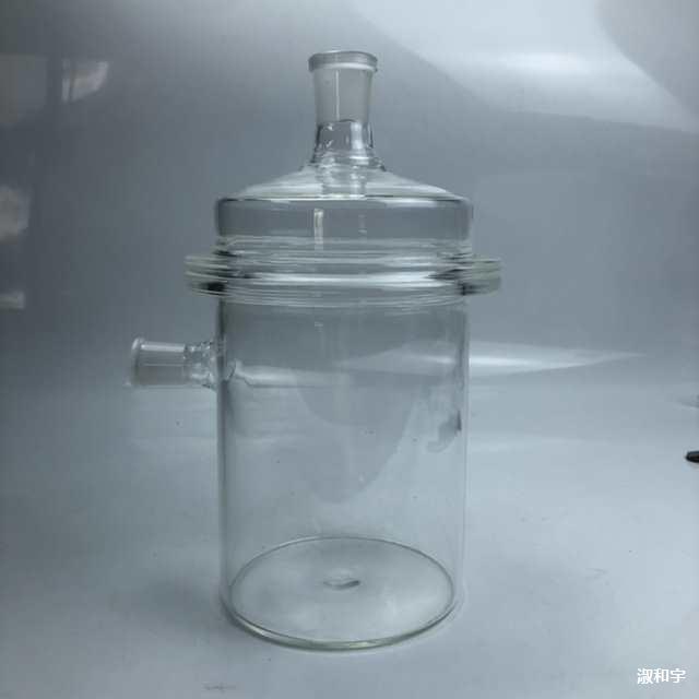 耐高温玻璃平底开口反应瓶带盖