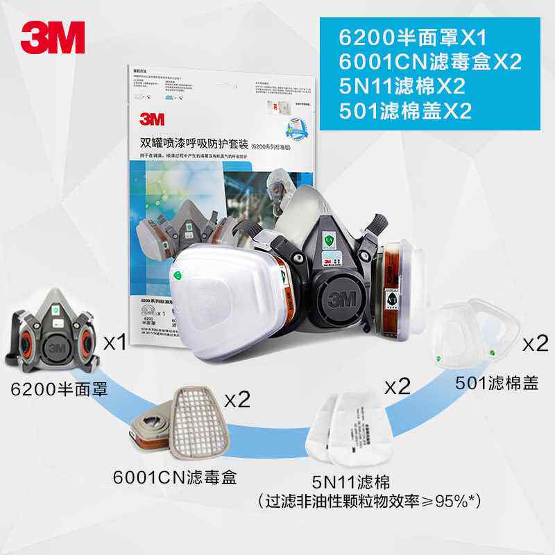 【折扣】620P 620E防毒面罩喷漆专用防毒鼻罩防尘化工气体防飞沫