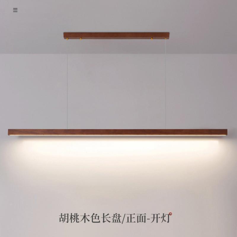 新中式实木茶室室吊灯灯中国风款茶条桌餐厅2led长茶台茶组zy