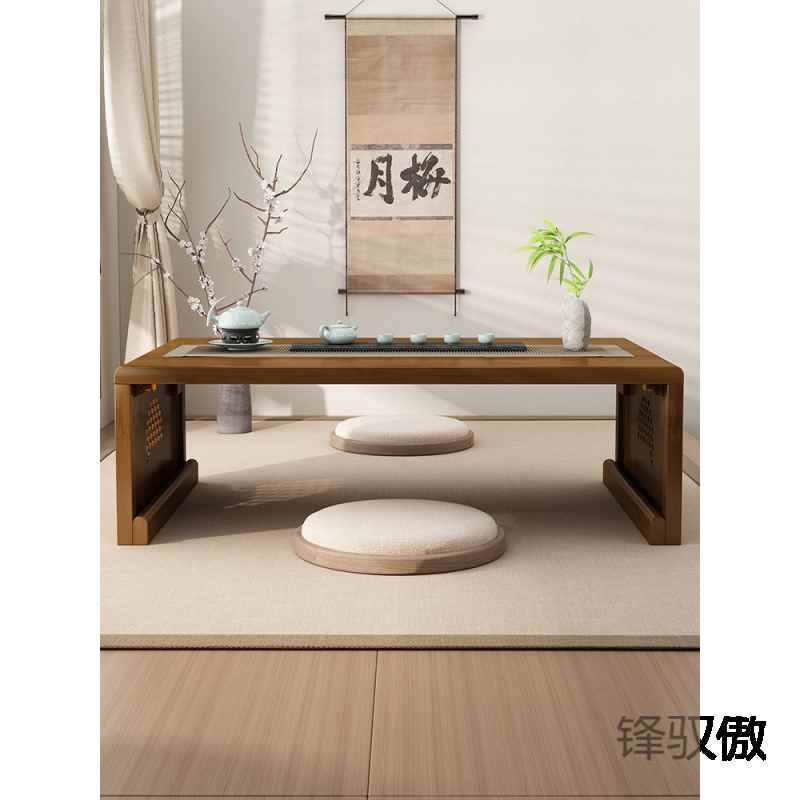 【折扣】F驭1中式折叠飘窗桌家用炕桌榻榻米小茶几禅意茶桌阳台矮