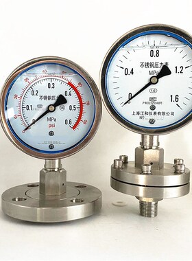 速发YTP100表MF不锈钢耐震隔膜式式力  D25法兰式螺纹压膜片压力