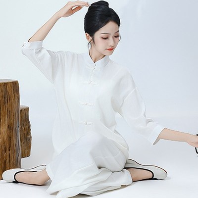 速发唐国风中系禅服寺院练功禅意居士道服佛式中装馆工作服